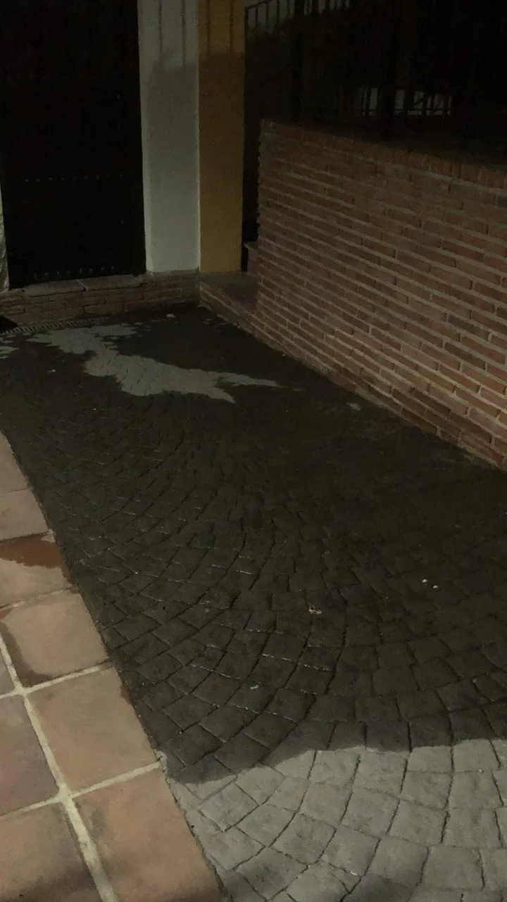Fuga de agua en la entrada de casa al volver de vacaciones en Aranjuez