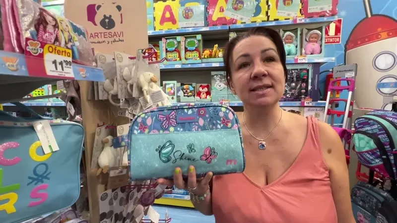Neceser con mariposas Shine para escuela infantil